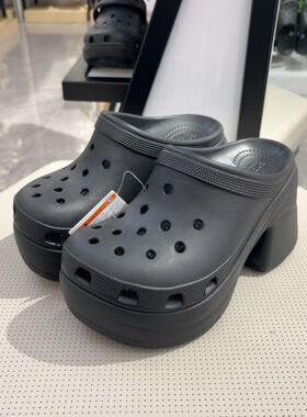 Cross卡骆驰洞洞鞋沙滩鞋厚底包头凉拖鞋女208547-001