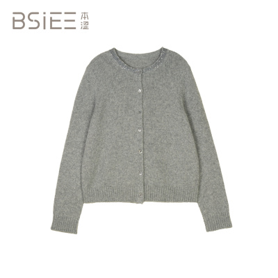 BSiEE本涩 长袖针织衫 短开衫