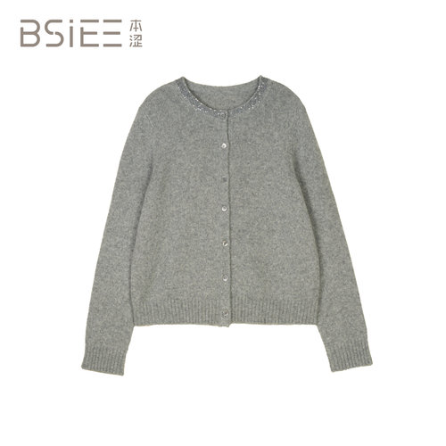BSiEE本涩 长袖针织衫 短开衫