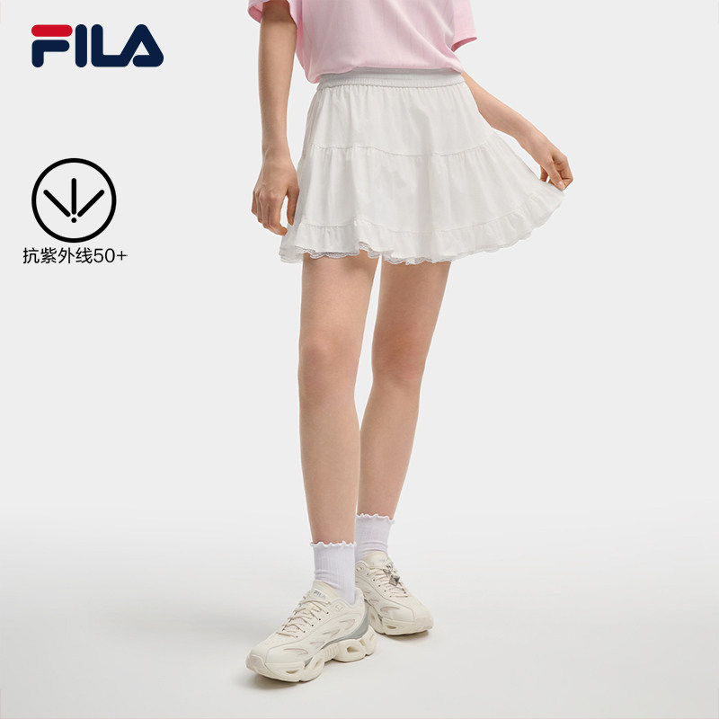 FILA 斐乐官方女半身裙2026秋新款蛋糕裙带安全裤F11W639301F