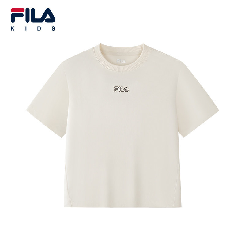 FILA KIDS斐乐童装女大童短袖T恤26秋季新款上衣K12G632103