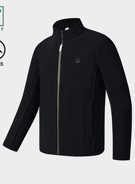 FILA 斐乐官方男士针织长袖外套2025冬季运动基础上衣A11M545501A