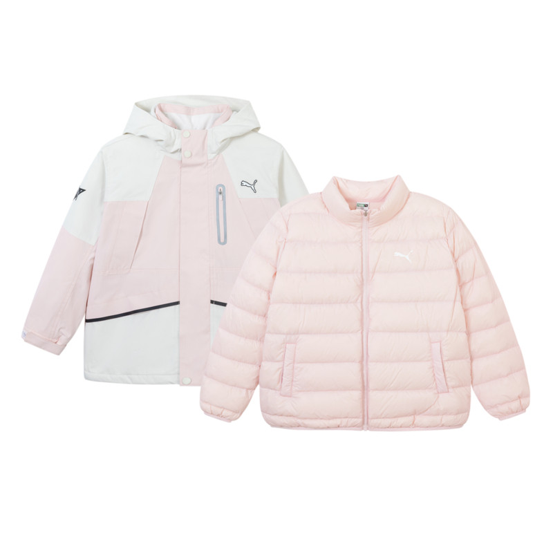 PUMA彪马童装冬羽绒服中长款两件套温暖一衣两穿外套353425107212