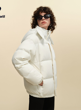 乐卡克法国公鸡25年冬男女短款羽绒服700蓬L254UCNTJD01