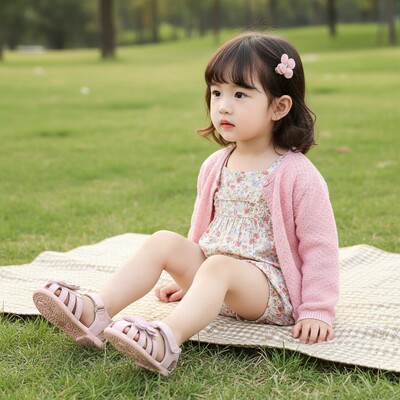 TATA女童蝴蝶结公主凉鞋包头学步鞋W90589