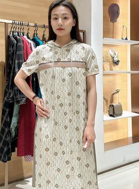 FEIZI菲姿女士时尚休闲连帽连衣裙F4B482