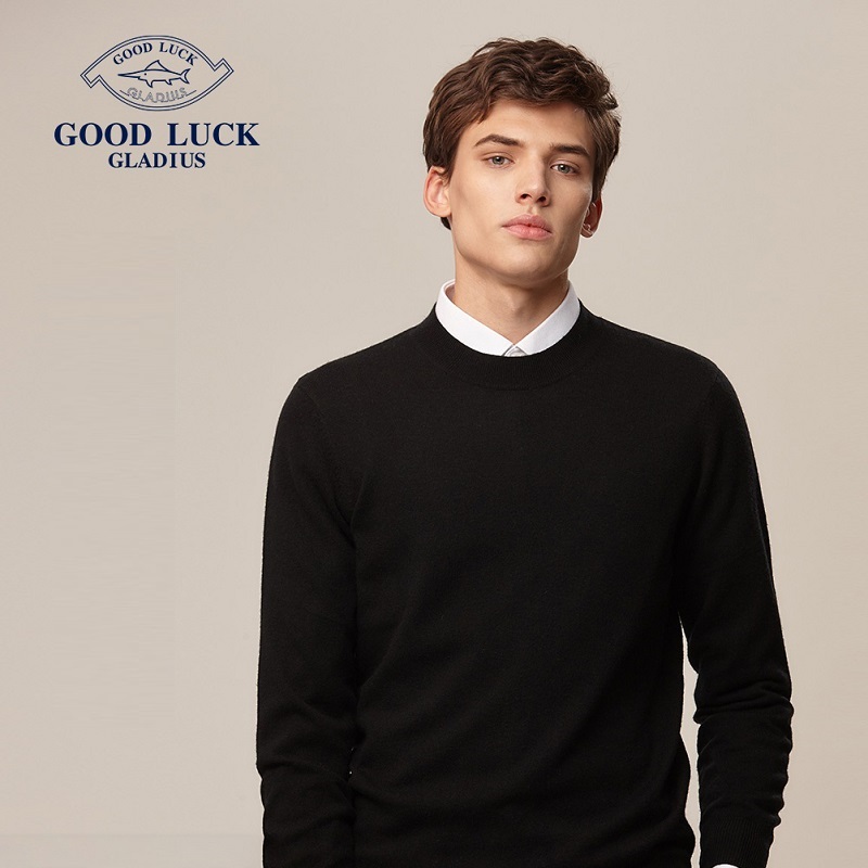 GOOG LUCK GLADIUS德鲨净色圆领羊毛衫LR03233