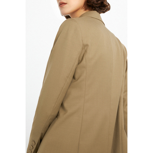 MM麦檬西装外套女春秋羊毛大衣短款休闲西服599C210211