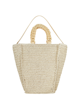 JNBY/江南布衣25春单肩包女编织手拎包7P4L15520