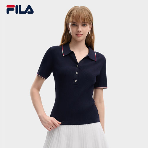 FILA 斐乐官方2026新款简约修身POLO衫短袖上衣F11W638410F
