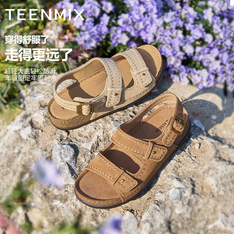 天美意 休闲女凉鞋CGL01BL5