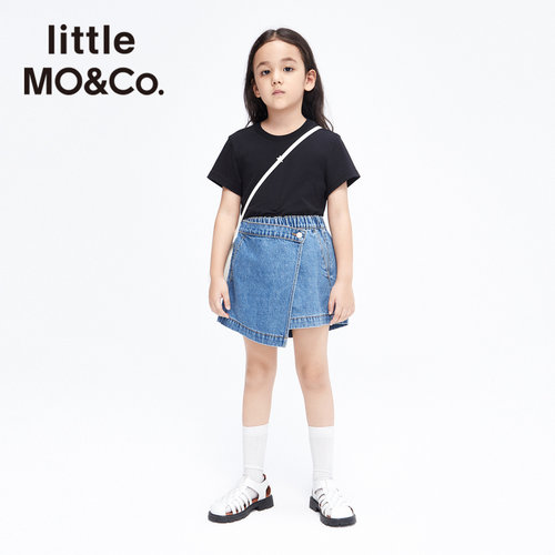 little moco童装 女童 牛仔裙裤一体短裤KBC2SKT010