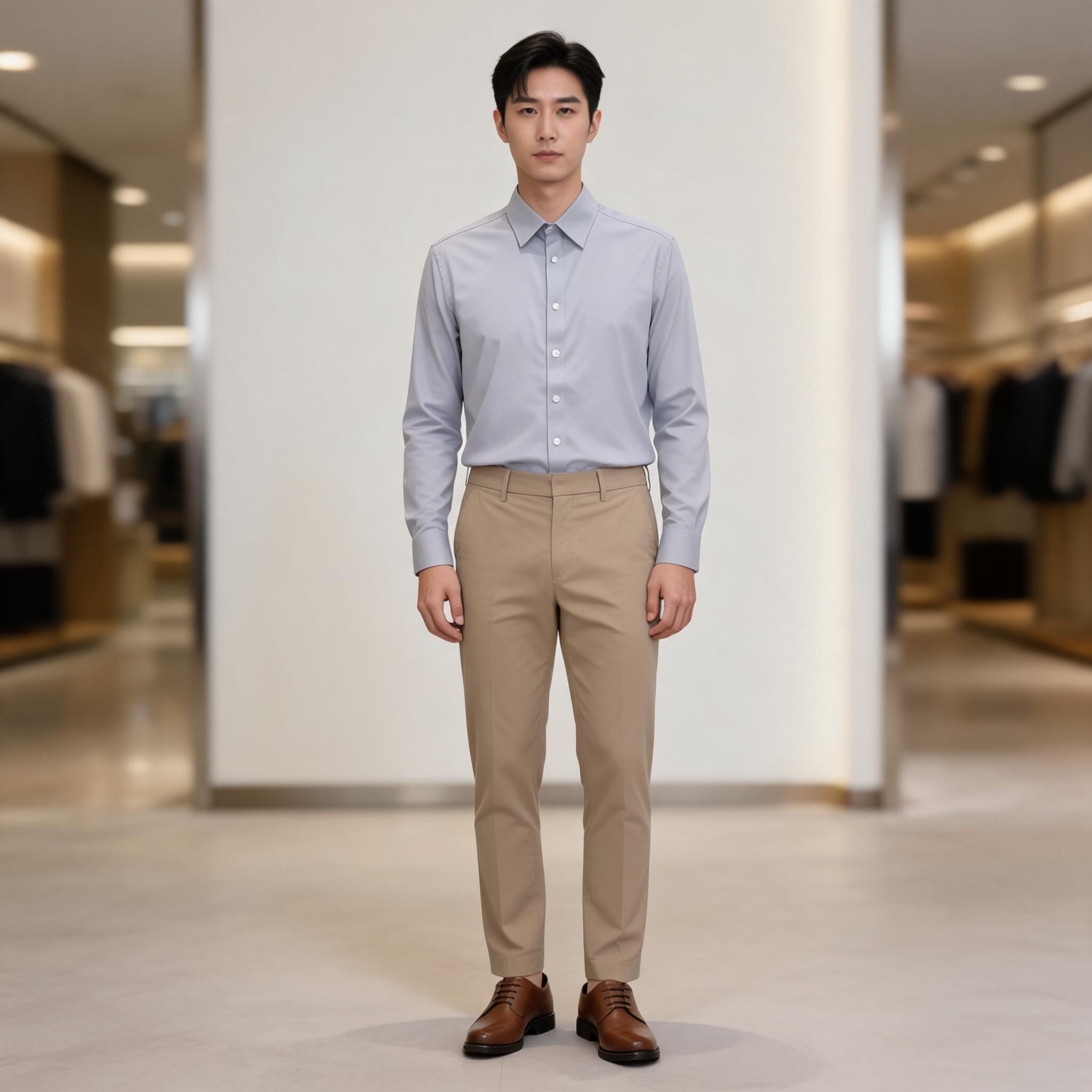 雅戈尔男士通勤商务免烫长袖灰色正装衬衫YLDP110928DJY图片