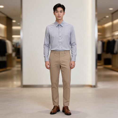 雅戈尔男士通勤商务免烫长袖灰色正装衬衫YLDP110928DJY