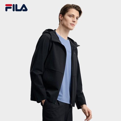 FILA 斐乐男士梭织外套2026夏新时尚休闲舒适连帽上衣F11M623701F