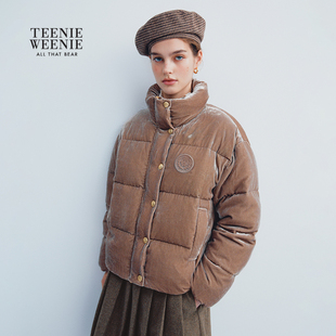TeenieWeenie小熊女装羽绒服 通勤风宽松 立领外套