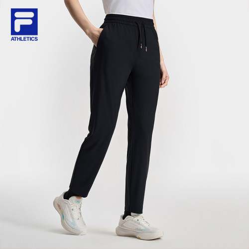 FILA 斐乐女士针织长裤简约基础网球运动直筒裤A11W523601F
