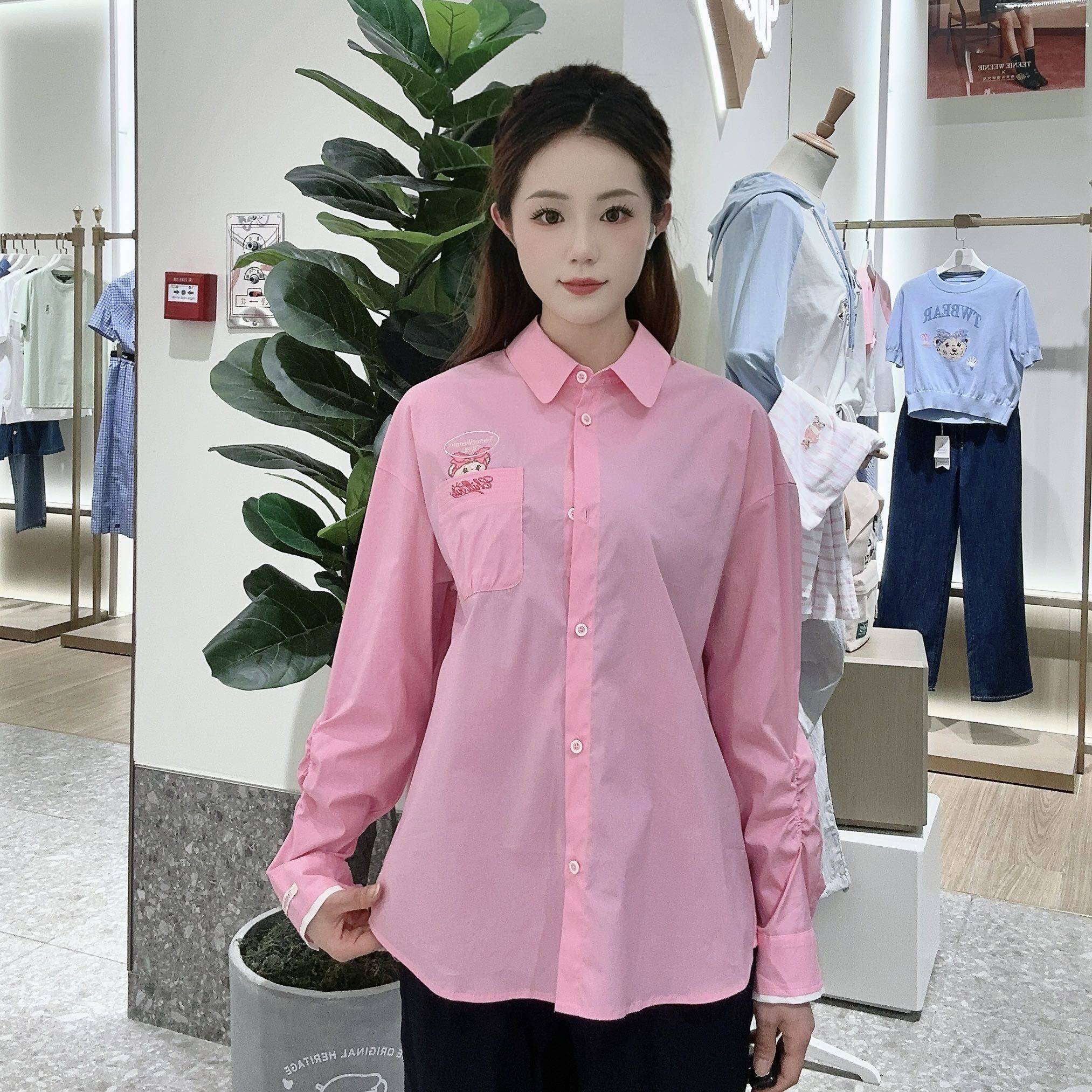 Teenie Weenie女士休闲纯色衬衫TTYA252501T