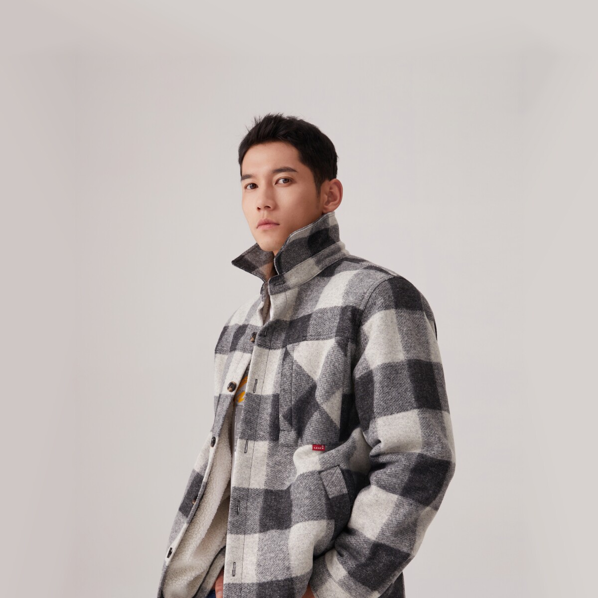 【商场同款】Levi's李维斯24秋季男士格纹休闲夹克外套0017O-0002
