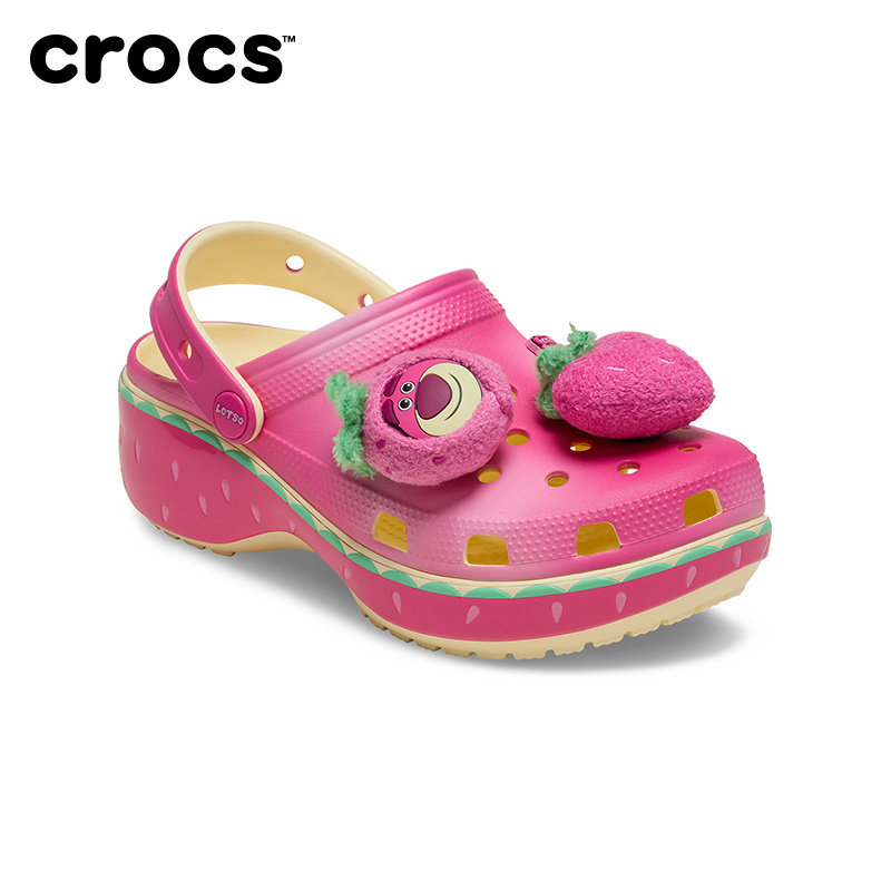 Crocs玩具总动员草莓熊合作系列 经典草莓熊云朵洞洞鞋