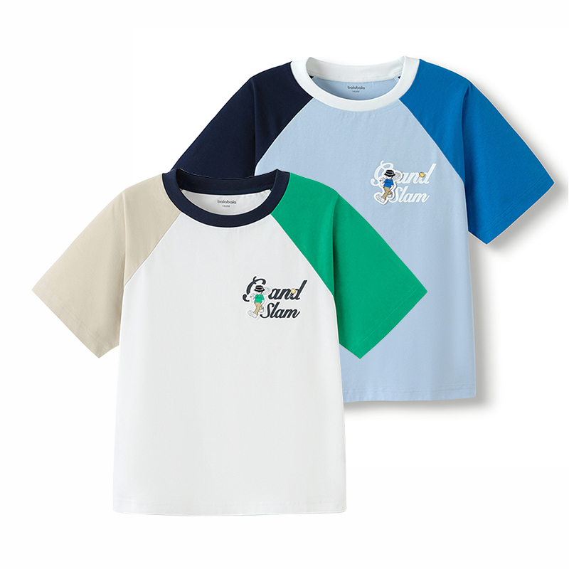 巴拉巴拉男童短袖t恤儿童打底衫2025童装夏速干凉感202225117130