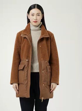 FEIZI冬季立领拼接羽绒服1W932