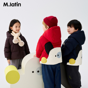 马拉丁儿童羽绒服25冬男童小童可爱小狗三防短款羽绒服615914604D