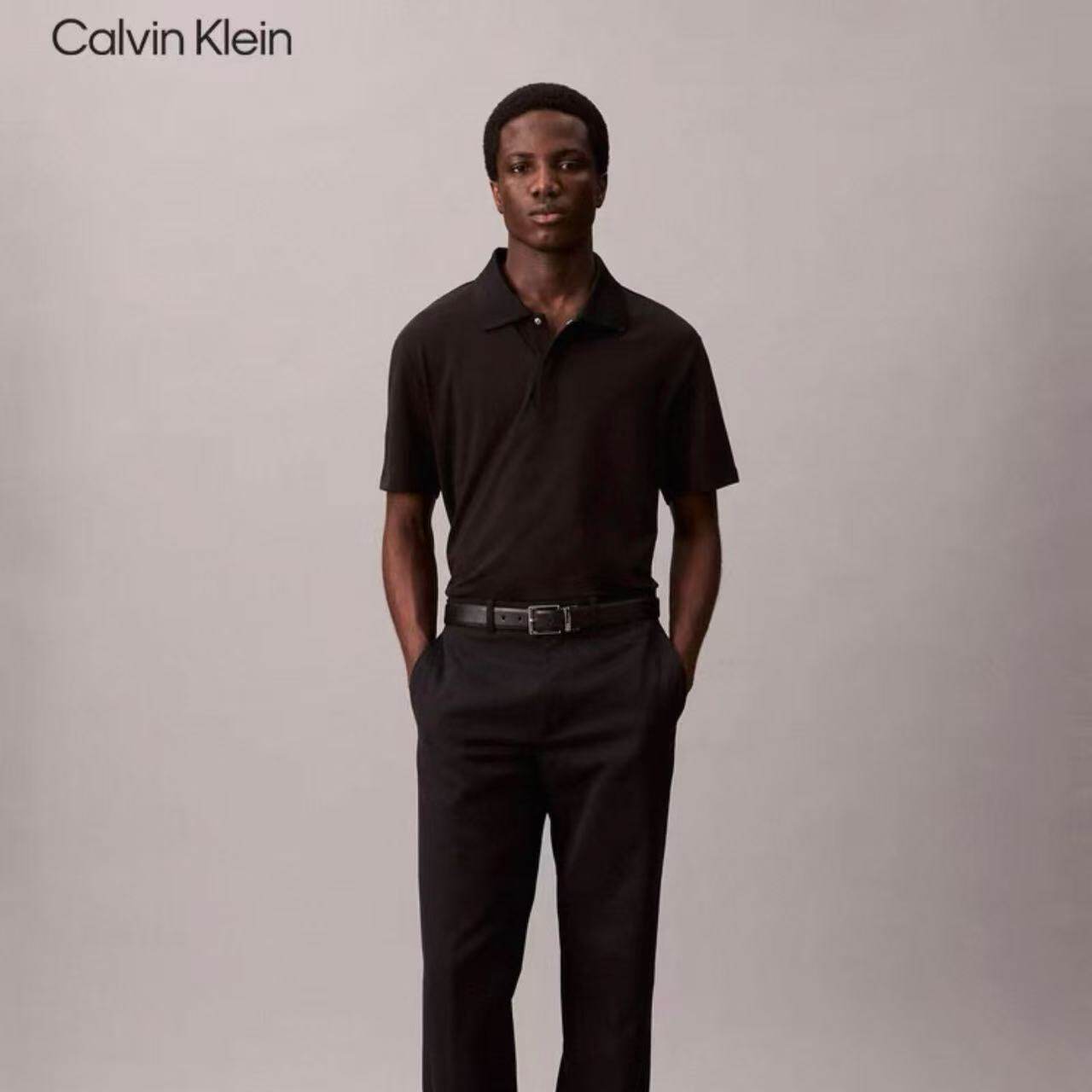 CK Jeans25秋季新款男士商务休闲珠地网眼短袖T恤POLO衫4LC220G
