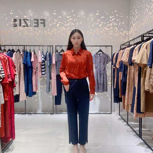 菲姿 女士时尚简约休闲裤F3F233