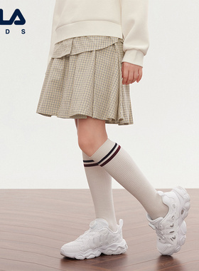 FILA X HARVARD哈佛联名2025年秋新款斐乐女中大童半裙K12G534306