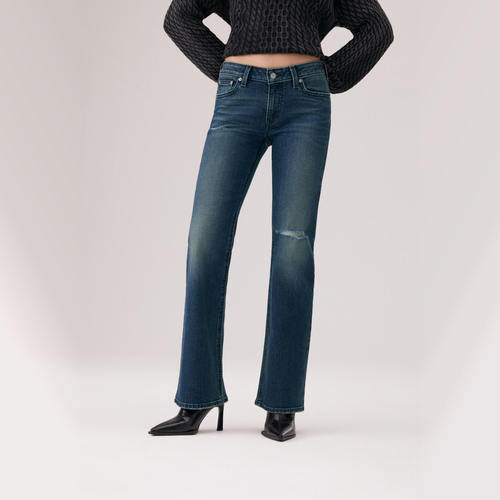 Levi's26年春夏女士美式复古高街低腰修身微喇牛仔裤A4679-0057