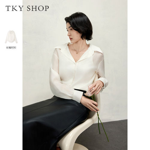 TKY SHOP女士休闲长袖衬衫10H1KA08D114