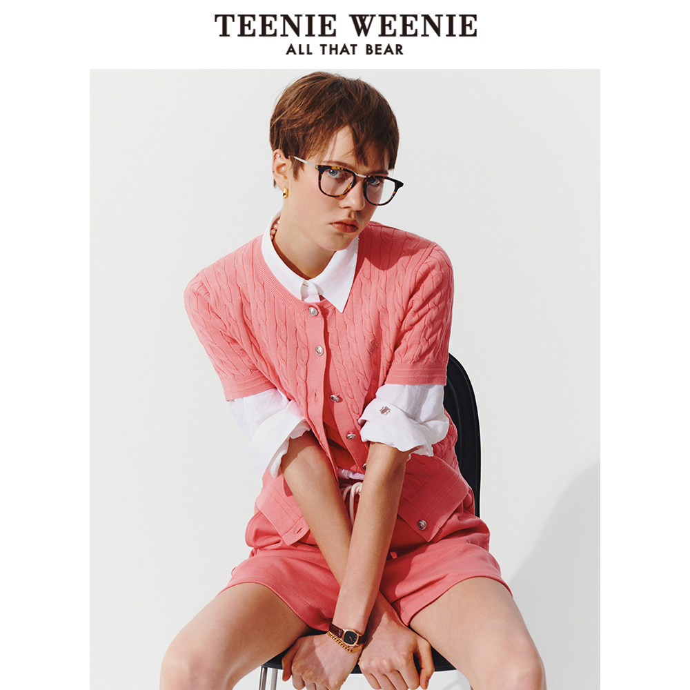 Teenie Weenie女士亮色休闲舒适针织衫TTCK252402E