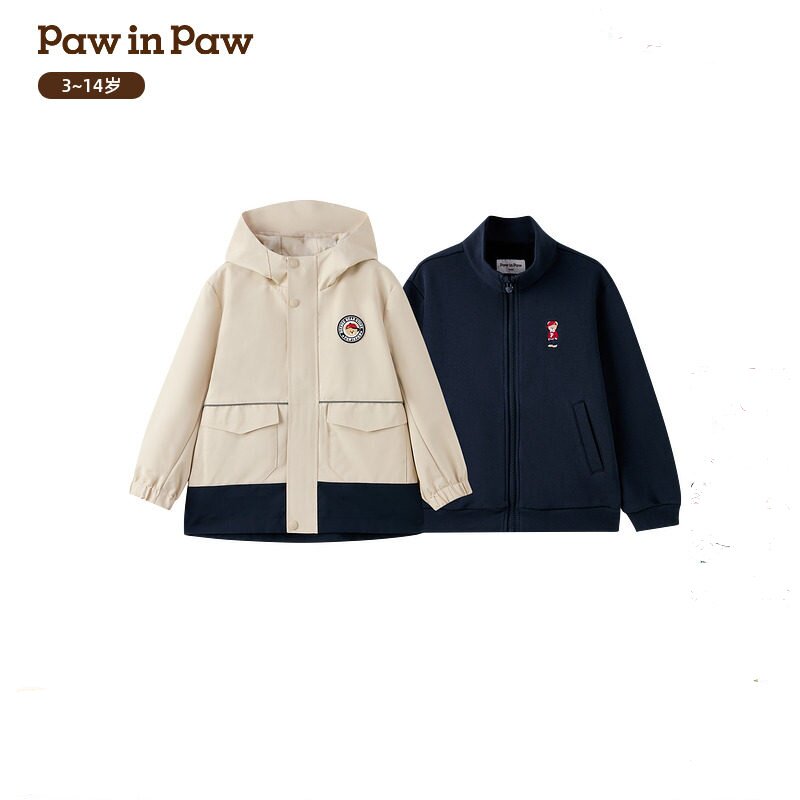 PawinPaw卡通小熊童装男童三防外套宽松PCJAG1111M