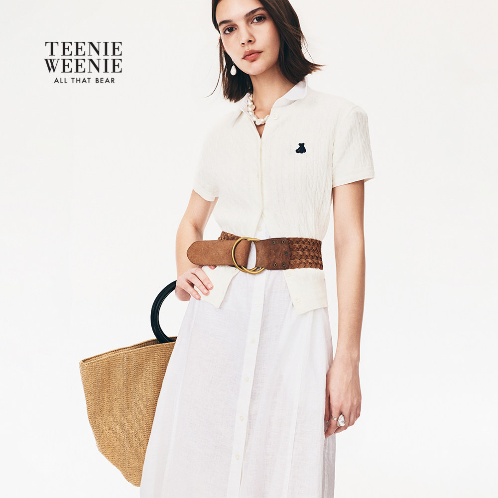 Teenie Weenie小熊女士舒适休闲开衫毛衣TTCK2624CAE