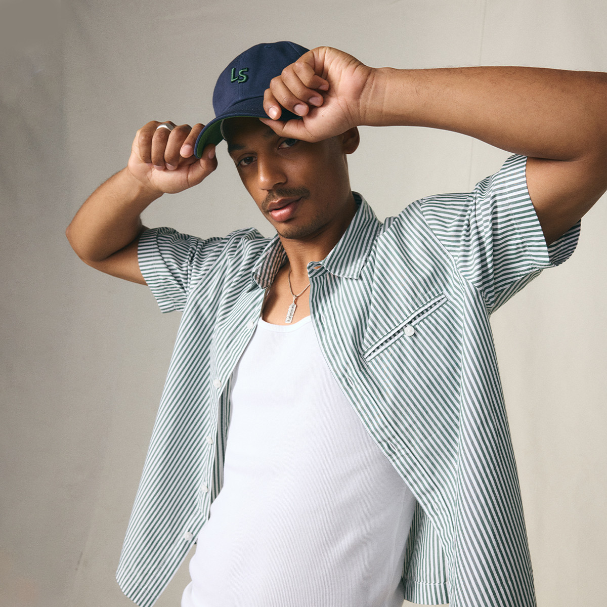 Levi's李维斯25年夏季男士法式短袖衬衫003NV-0001