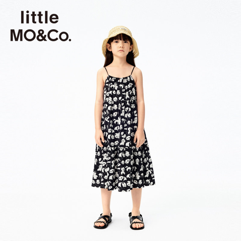 little moco童装 女童 无袖吊带连衣裙