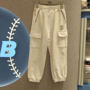 7APTMD151 25年款 MLB男女童钻石老花拼接休闲时尚 长裤