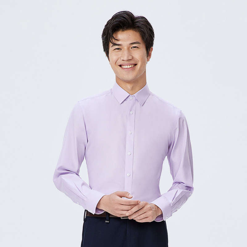 雅戈尔 男士简约长袖休闲舒适衬衫YLDP175341LBY图片