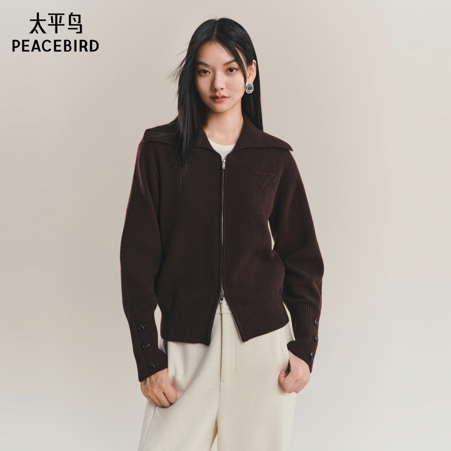 PEACEBIRD/太平鸟开衫A1EDF4442