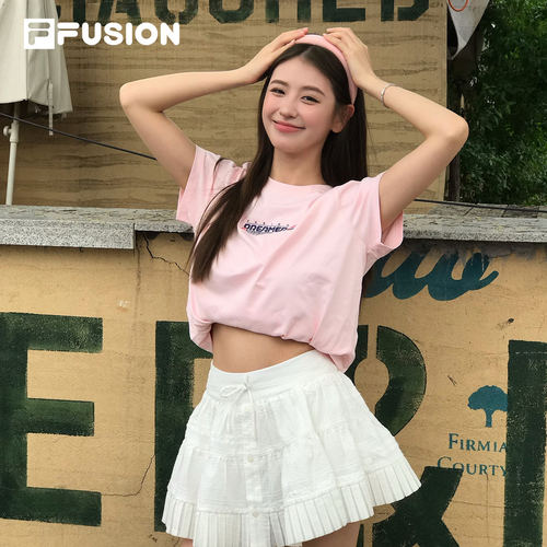 FILA FUSION 斐乐女针织短袖衫2026秋新款吸湿凉感T恤T11W633115F