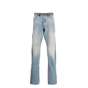 DIESEL/迪赛 FW22 直筒纽扣长款牛仔裤男款蓝色A07116-09E21