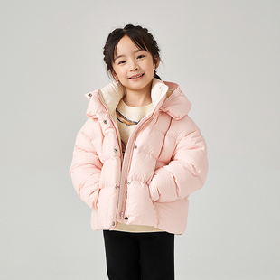 Mitti2025冬儿童羽绒服男女童立领短款连帽保暖厚外套MZ57401214