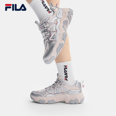 FILA 斐乐猫爪6代女鞋复古运动鞋夏季黑色鞋子休闲鞋F12W522111F