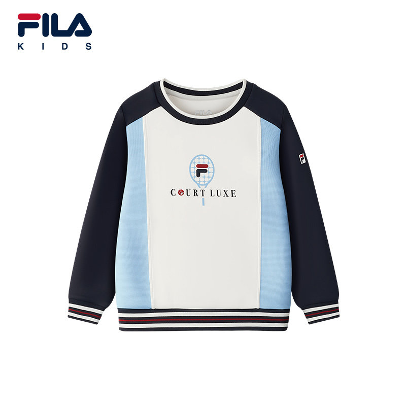 FILA KIDS斐乐儿童男童卫衣2025冬季新网球圆领上衣K11B543203