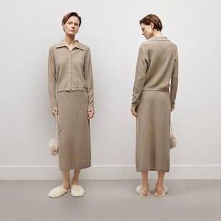 MM麦檬经典POLO领 毛衫针织开衫女5EA133541