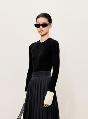 LESS 圆领长袖套头毛衫2O9311320