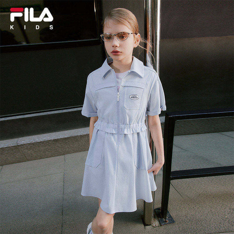 FILA KIDS斐乐童装女大童连衣裙2026夏季新款儿童K12G621302
