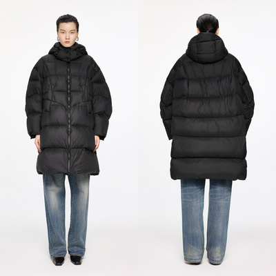 JNBY/江南布衣中长款连帽羽绒服女5OAC14290