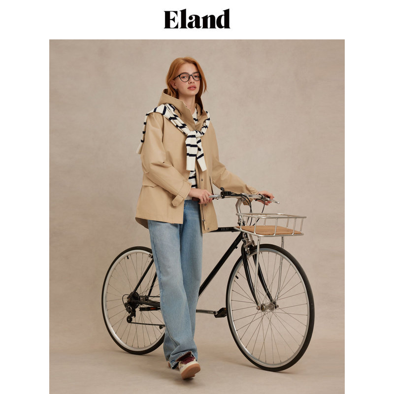 Eland短外套女连帽设计上衣